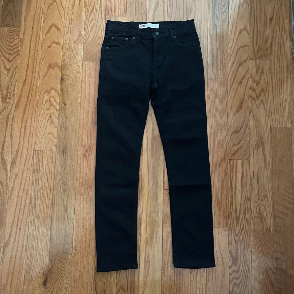 Levi's 510 Skinny Denim Jeans Youth 14 Regular Black Casual Minimalist